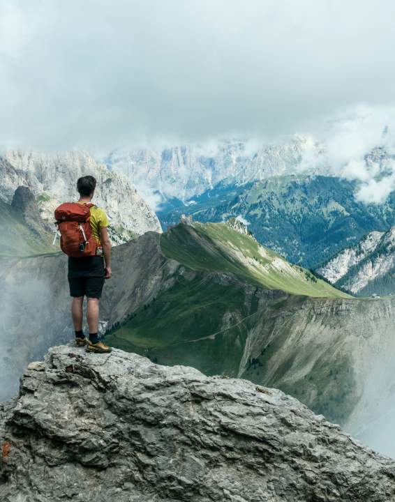 man in the mountains